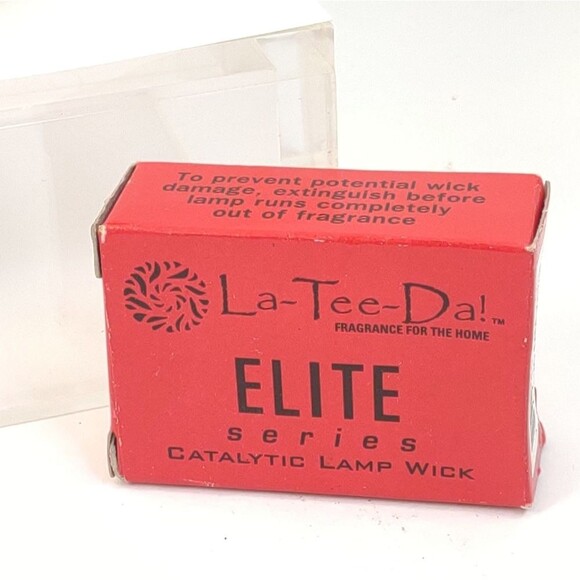 La Tee Da Effusion Fragrance Oil Lamp Glass Red Blue Brown with Wick NWOT - Picture 3 of 15